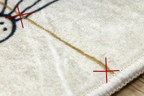 BAMBINO 1278 covor lavabil rachetă spațială pentru copii anti-alunecare - cremă - SECUNDAR-COTATI PRODUSUL