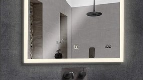 Aquamarin Oglindă de baie cu iluminare LED, 80 x 60 cm