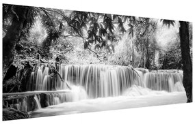 Tablou albnegru cu cascade (120x50 cm), în 40 de alte dimensiuni noi