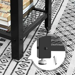 Măsuță laterală LUVOR, maro/negru