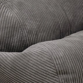 Fotoliu puf pentru copii maro cu tapițerie din catifea reiată Roll 80 – SLOWDOWN