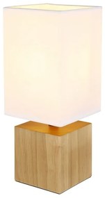 Veioza, lampa de masa design modern Valentino natur, alb