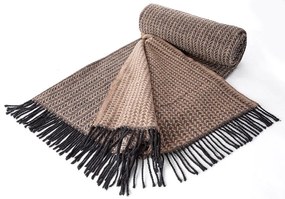 Pled cu franjuri IRMA maro 150 x 200 cm