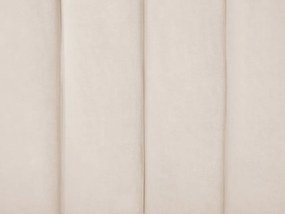 Pat matrimonial 140 cm Alise (catifea bej) (cu somieră). 1077500