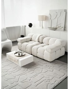 Covor gri deschis din lână 200x300 cm Morphic Dunes – Agnella