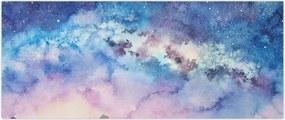 Tablou - Calea lactee, aquarel (120x50 cm)