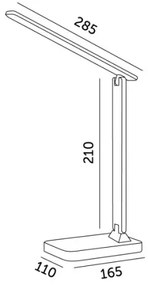 Lampă LED RGBW dimabilă de masă NOBLITE LED/7W/5V 3000/4000/6500K alb