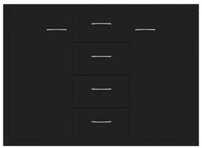 Servanta, negru, 88 x 30 x 65 cm, PAL