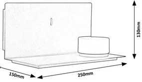 Aplică LED cu raft Rabalux 71058 ARANZO LED/6W/230V 3000K
