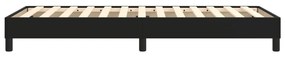 Cadru de pat box spring, negru, 90x200 cm, piele ecologica Negru, 25 cm, 90 x 200 cm
