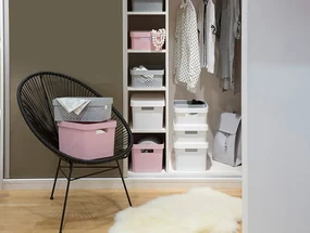 Cutie de depozitare INFINITY DOTS - 17 L, gri