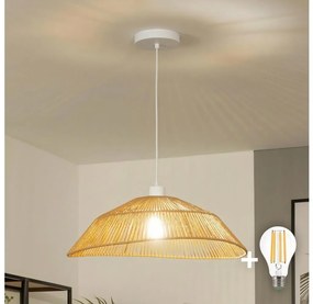 Brilagi - Lustră LED suspendată pe cablu CERIA BOHO 1xE27/40W/230V Ø 50 cm maro