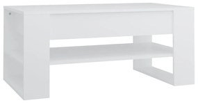 Masuta de cafea, alb, 102x55x45 cm, lemn prelucrat 1, Alb