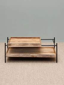 Masuta de cafea, cu blat glisant, din lemn de mango, Modular