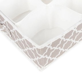 Organizator cu 16 compartimente pentru sertare Compactor, 40 x 40 cm, bej