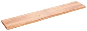 363735 vidaXL Raft de perete maro deschis 220x40x(2-6) cm lemn stejar tratat