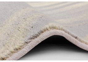Covor gri/crem din lână 200x300 cm Plants – Agnella