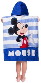 Poncho pentru copii albastru din frotir Mickey – Jerry Fabrics