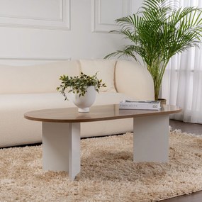 Masă de cafea Sable Walnut White