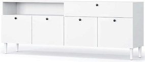 Comoda cu dulapuri si sertar DULLUM 200x75cm, alba
