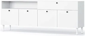 Comoda cu dulapuri si sertar DULLUM 200x75cm, alba