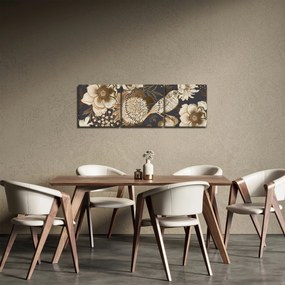 Tablou - Grădina de aur (cu ceas) (90x30 cm)
