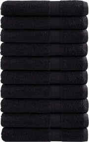 vidaXL Prosoape de saună premium SOLUND 10 buc. negru 80x200 cm 600gsm