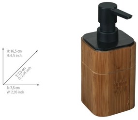 Dozator de săpun lichid maro din bambus 200 ml Serro – Wenko