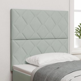 vidaXL Tăblie cap Pe perete Geometric Gri deschis 100 cm Catifea