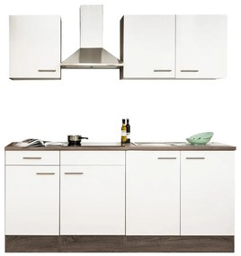 Mobilă de bucătărie Yorki 210, corp din stejar Yorki, cu față alb satinat