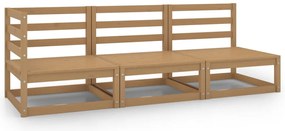vidaXL Set mobilier de grădină, 3 piese, maro miere, lemn masiv de pin