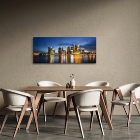 Tablou cu orașul nocturn (120x50 cm)