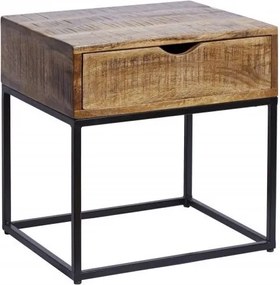 Noptiera design industrial Iron Craft 45cm natur Mango