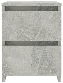 Noptiere, 2 buc., gri beton, 30 x 30 x 40 cm, PAL 2, Gri beton