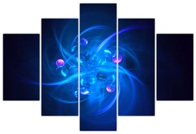 Tabloul modern cu abstracțiune albastră (150x105 cm)