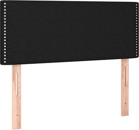 vidaXL Tăblie de pat, negru, 100x5x78/88 cm, textil