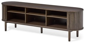 Comodă TV maro cu aspect de lemn de stejar 180x56x40 cm Meta – Unique Furniture