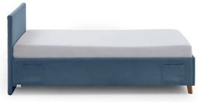 Pat pentru copii albastru tapițat fără somieră 90x200 cm Cool – Meise Möbel