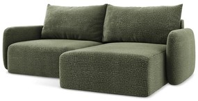 Colțar verde extensibil/cu spațiu de depozitare (cu colț pe partea dreaptă) Kalena – Makamii