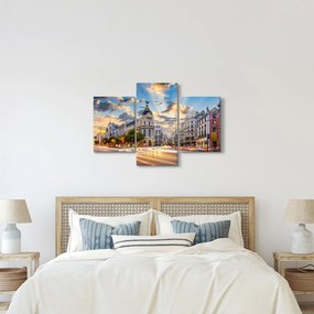 Tablou - Calle Gran Vía, Madrid, Spania (90x60 cm)