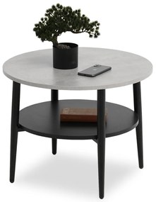 Măsuță de cafea Randolf S (beton + negru). Promo -16%. 1111687