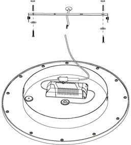 Plafonieră LED RGB dimabilă Eglo 99118 TURCONA-C LED/15W/230V + telecomandă