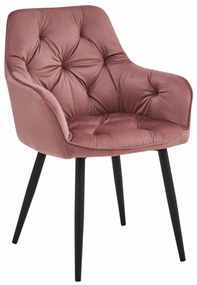 Scaun de masa JORK VELVET, roz