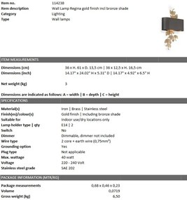 Aplica de perete dimabila design LUX Regina 114238 HZ