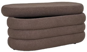 Bancă maro cu tapițerie din țesătură bouclé Dartford – House Nordic