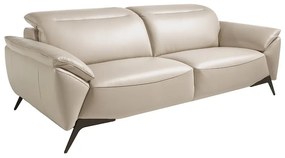 Canapea 3 locuri eleganta, design italian Cowhide leather taupe grey