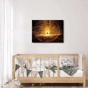Tablou pe sticlă - Disc luminos (70x50 cm)