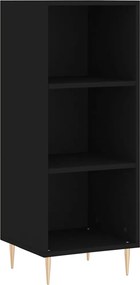 vidaXL Servantă, negru, 34,5x32,5x90 cm, lemn compozit