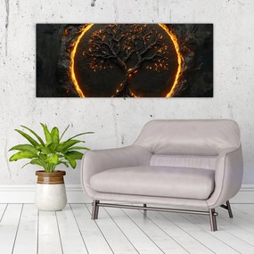 Tablou – Arborele vieții în lavă II. (120x50 cm)