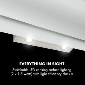 Aurica 90, hotă pentru aburi, 90 cm, 610 m³/h, LED, alb